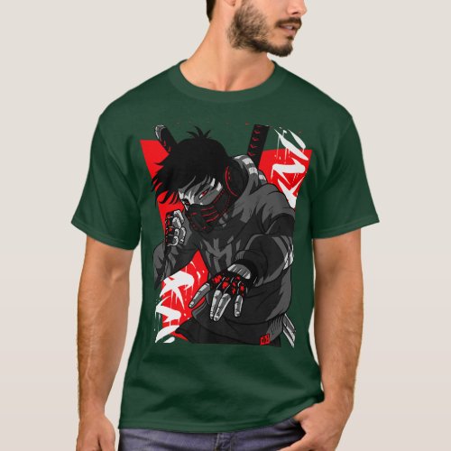 Cool Futuristic Ninja Steampunk Samurai Masked War T_Shirt