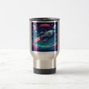 Cool/futuristic spaceship valentine's day travel mug
