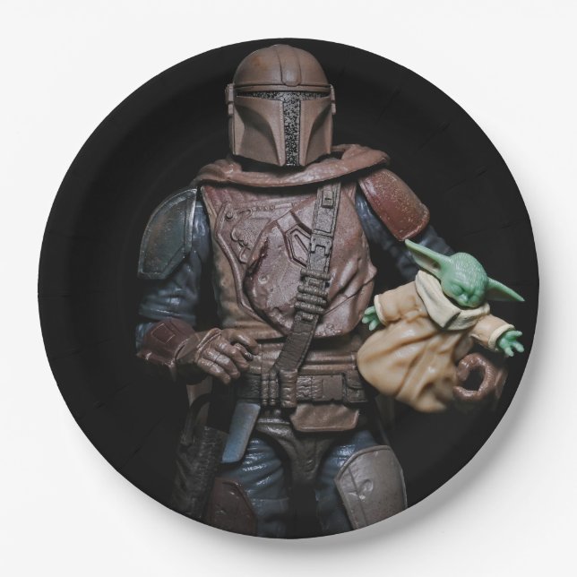 Cool Galactic Bounty Hunter Party Paper Plates (Front)