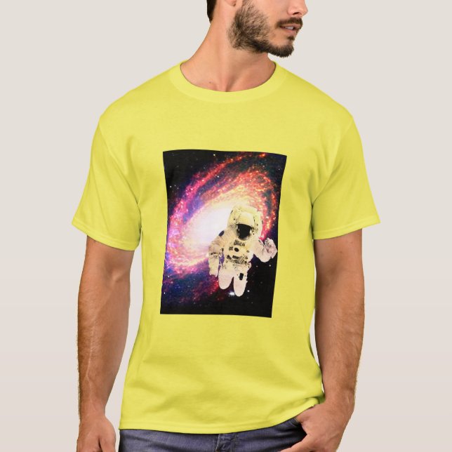 cool galaxy colors astronaut space geek shirt (Front)