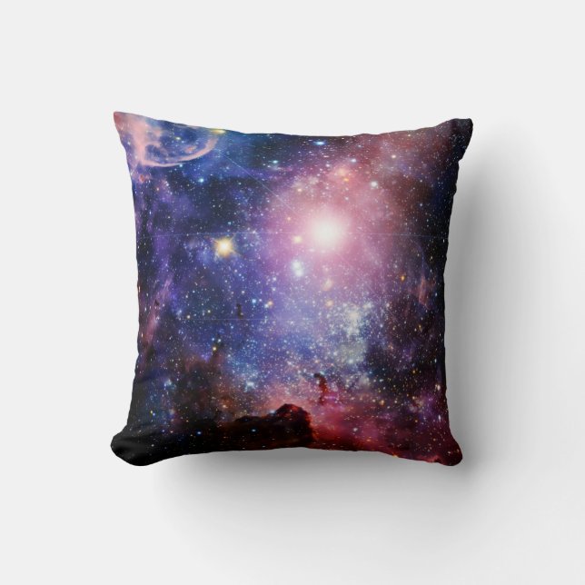 Cool galaxy nebula throw pillow (Front)