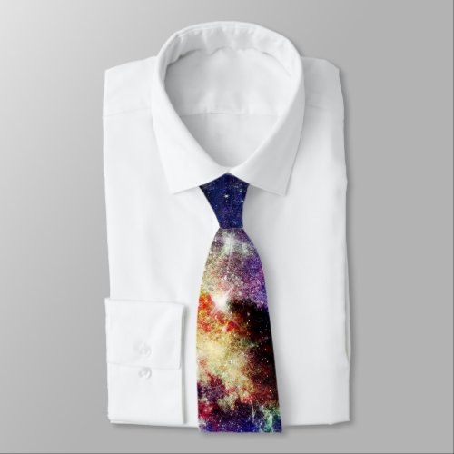 cool galaxy pattern space neck tie 