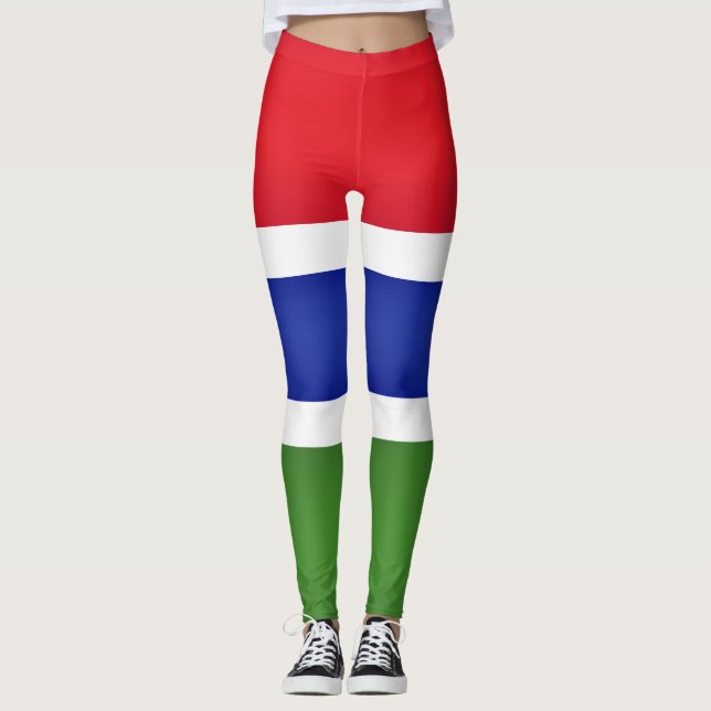 Cool Gambia Flag Fashion Leggings (Front)