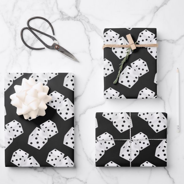 Cool gambling dice pattern Casino  Wrapping Paper Sheets (Front)