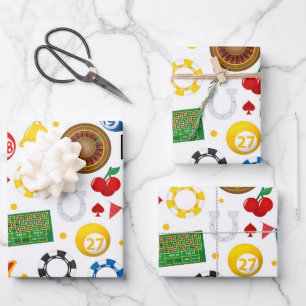 Cool gambling dice pattern Casino Wrapping Paper Sheets