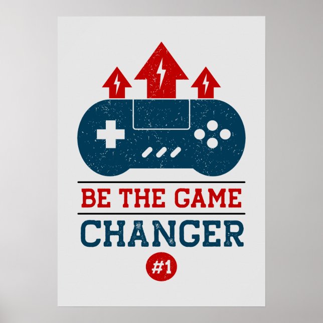 cool game changer gamer room word art poster (Front)
