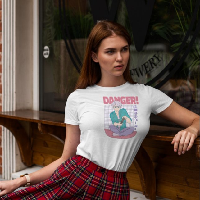 Cool Gamer Anime Boy  T-Shirt (Creator Uploaded)