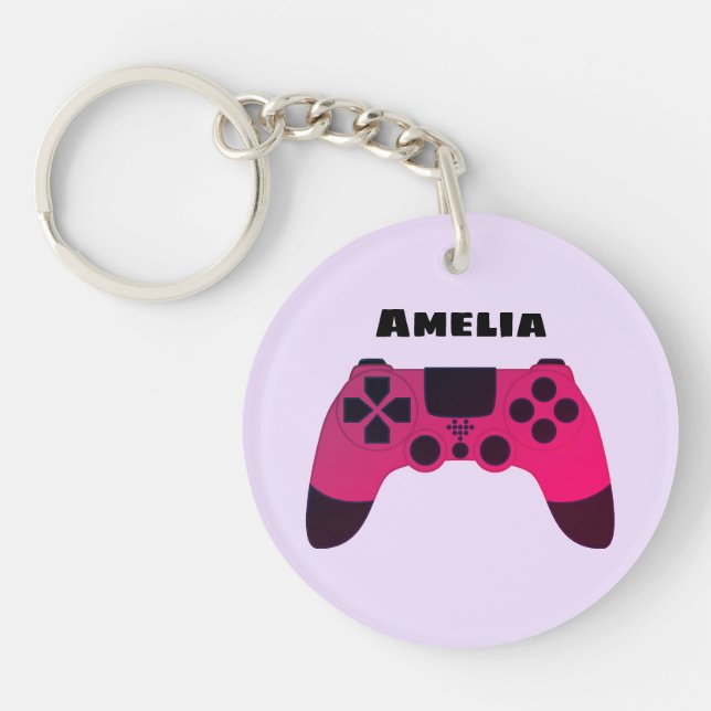 Cool Gamer Design - Gaming Controller Nerdy Keychain (Front)