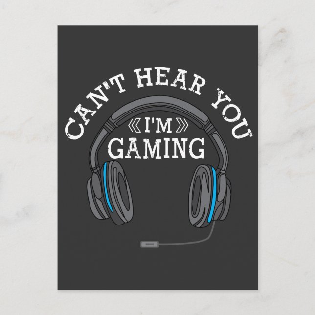 Cool Gamer Headphones Nerd Pro Im Gaming Gift Postcard (Front)