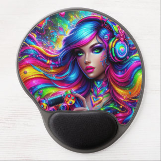 Cool gamer lover girls gel mouse pad