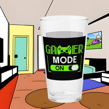 Cool Gamer Mode Word Art Glass by DoodlesGifts at Zazzle
