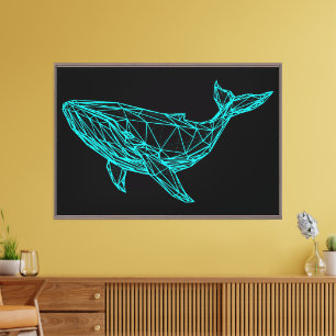 Cool Gamer Whale Canvas Art
