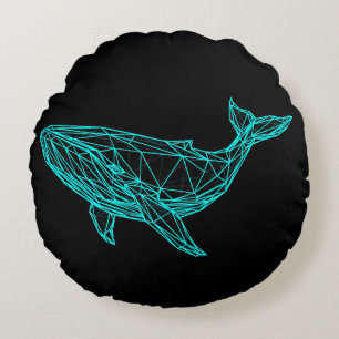Cool Gamer Whale Throw Pillow