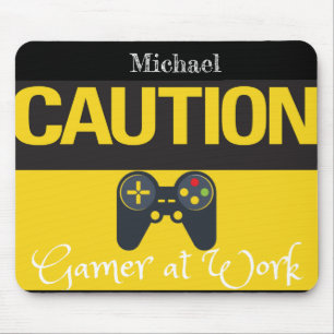 Cool Gamer Yellow and Black  Mouse Pad