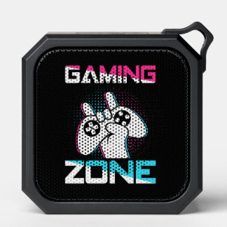 Cool gaming zone word art bluetooth speaker