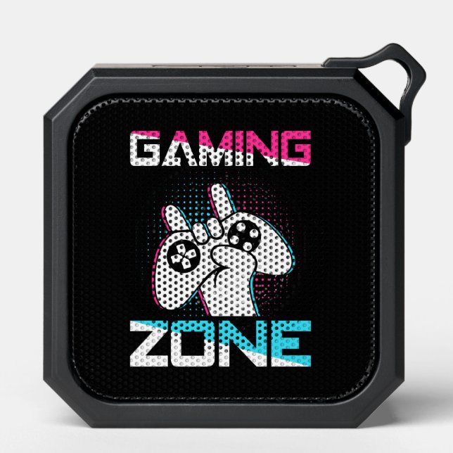 Cool gaming zone word art  bluetooth speaker (Front)