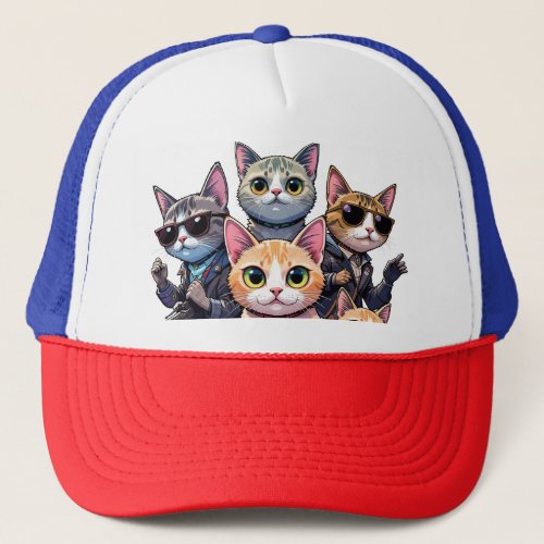 Cool Gang of Cyberpunk Cats
