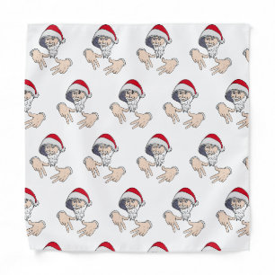 Cool Gangsta Hip Hop Hand Rap Santa Claus Bandana