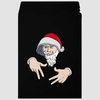 Cool Gangsta Hip Hop Hand Rap Santa Claus Envelope Mailers