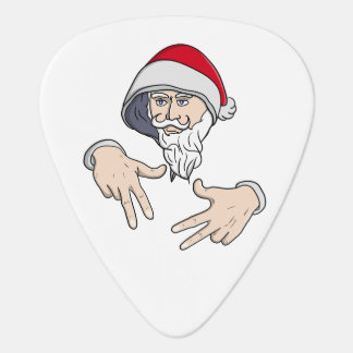 Cool Gangsta Hip Hop Hand Rap Santa Claus Guitar Pick