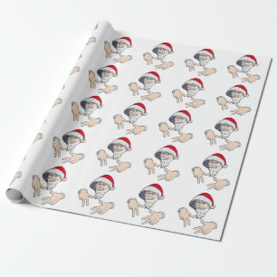 Cool Gangsta Hip Hop Hand Rap Santa Claus Wrapping Paper