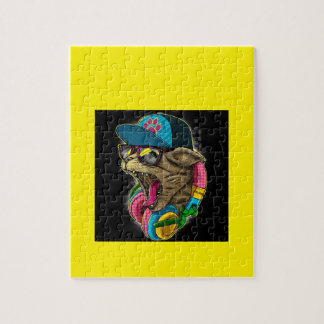 cool gangster rapping cat. jigsaw puzzle