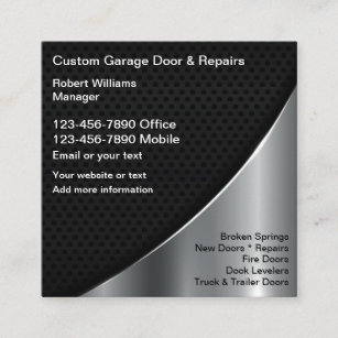 Cool Garage Doors Square Business Card