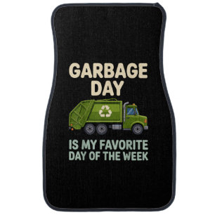 Cool Garbage Truck Art for Men Women Kids Garbage Car Floor Mat