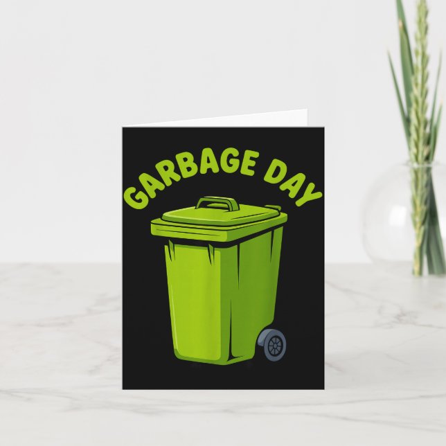 Cool Garbage Truck Art For Men Women Kids Garbage  Card (Front)