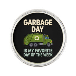 Cool Garbage Truck Art for Men Women Kids Garbage  Lapel Pin