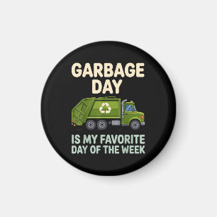 Cool Garbage Truck Art for Men Women Kids Garbage Magnet
