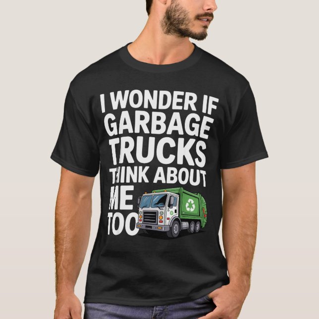 Cool Garbage Truck Design For Men Women Trash Garb T-Shirt (Front)