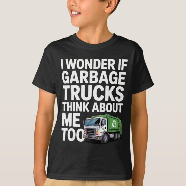 Cool Garbage Truck Design For Men Women Trash Garb T-Shirt (Front)