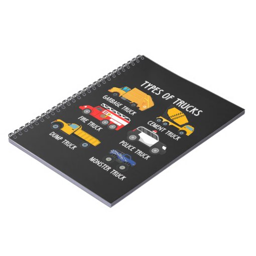Cool Garbage Truck Kids Trash Recycling Driver Notebook | Zazzle