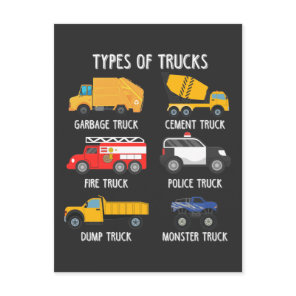 Cool Garbage Truck Kids Trash Recycling Driver Postcard