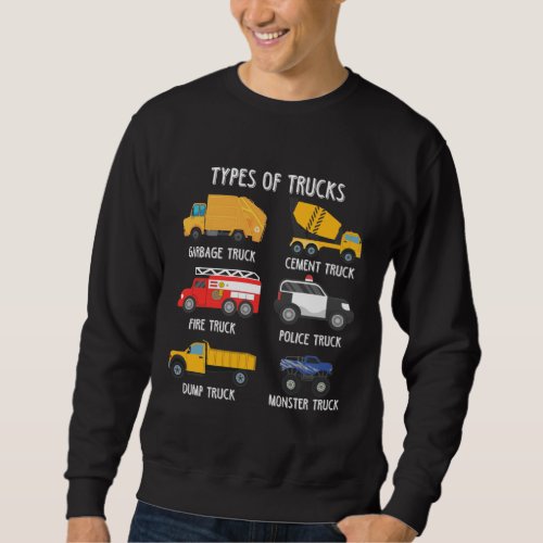 Cool Garbage Truck Kids Trash Recycling Driver Sweatshirt