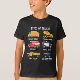 Cool Garbage Truck Kids Trash Recycling Driver T-Shirt