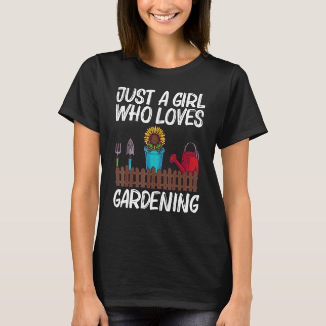 Cool Gardening For Girls Kids Gardener Garden T-Shirt (Front)