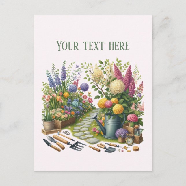 Cool Gardening Landscaping customizable  Postcard (Front)