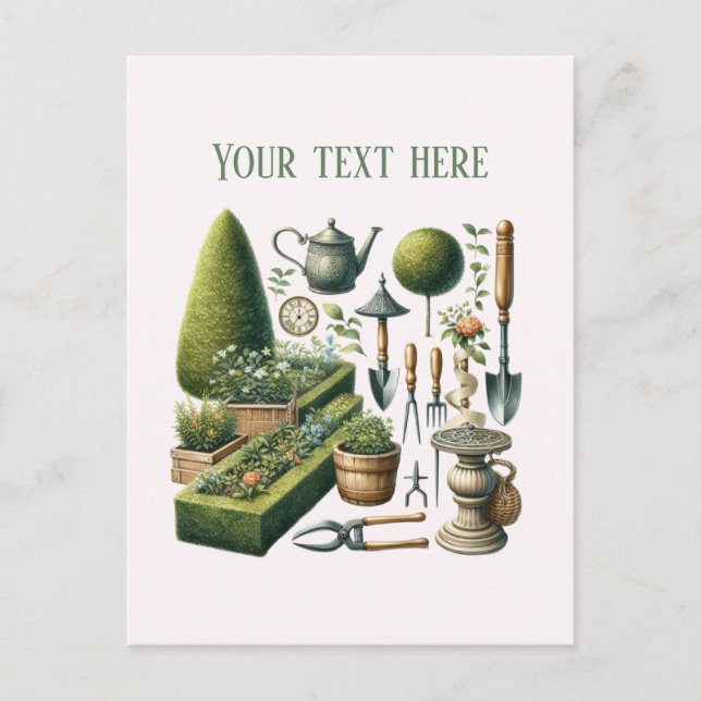 Cool Gardening Landscaping customizable Postcard (Front)