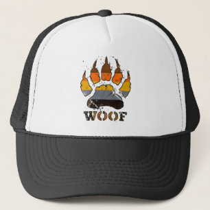 Cool Gay bear pride distressed bear paw woof Trucker Hat