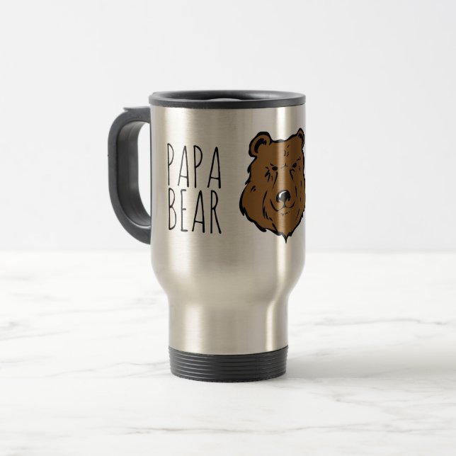Cool Gay Bears Pride Bear Papa Bear Travel Mug (Front Left)