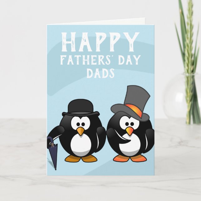 Cool Gay Dads Father's Day Card (Front)