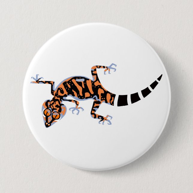 Cool GECKO - Endangered animal -Lizard Button (Front)