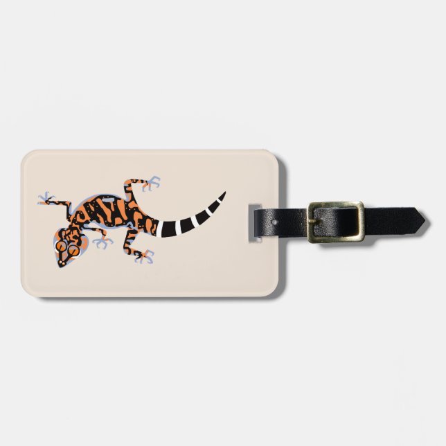 Cool GECKO - Endangered animal -Lizard -Nature Luggage Tag (Front Horizontal)
