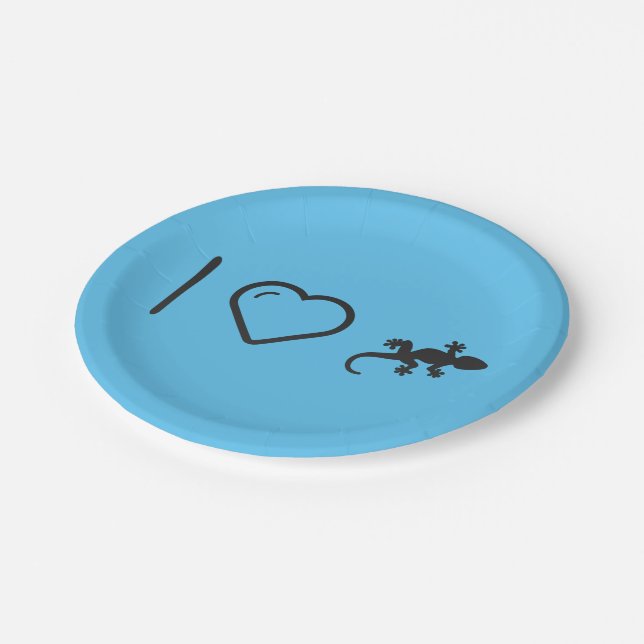 Cool Gecko Lizards Paper Plates (Angled)