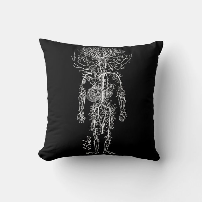 Cool Geeky Custom Gifts for Male Medical Nerds Throw Pillow (Front)