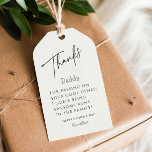 Cool Genes Fathers Day Thank You Favor Tag