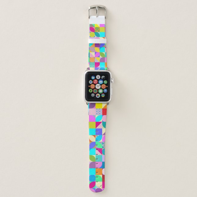 Cool Geometric Art Modern Apple Watch Band (Front)