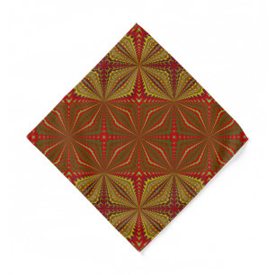 Cool Geometric Earthy Brown Yellow Ethnic Tribal Bandana